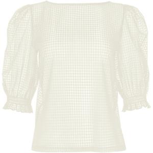 Lisca Blouse  Transparante top met driekwart mouwen Limitless Cheek