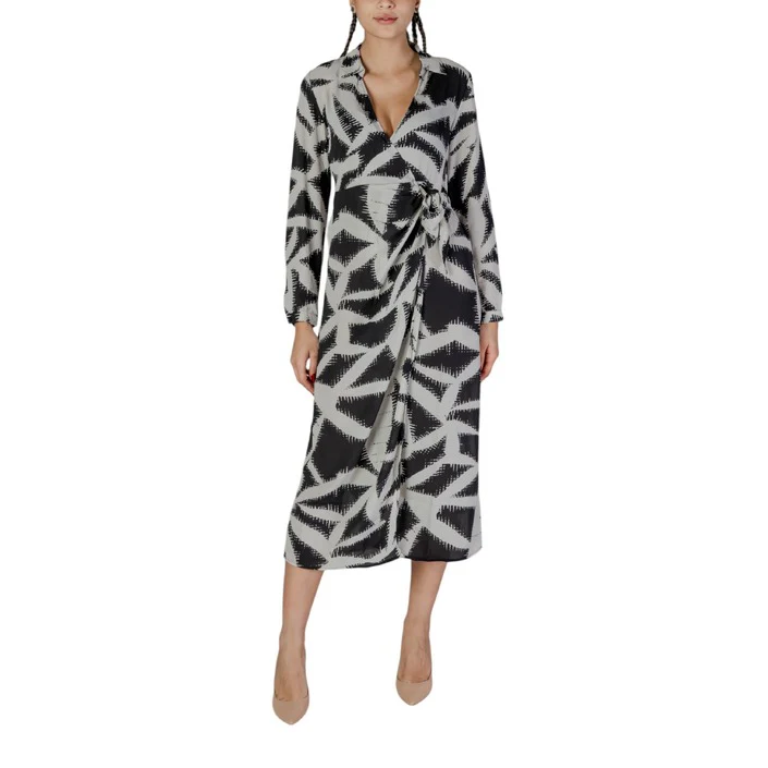 Jacqueline De Yong Lange Jurk  Jdybase Life L/S Wrap Wvn 15336123