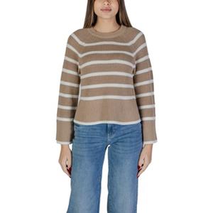 Vila Trui  VICASIA L/S STRIPED SHORT KNIT TOP/PB 14103369