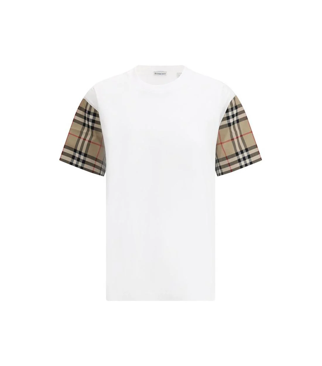 Burberry Overhemd  Checkgedetailleerd katoenen jersey T-shirt