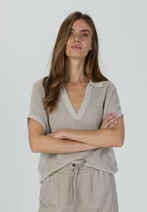 MARC AUREL Polo im Metallic-Look