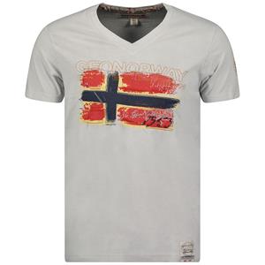 Geo Norway T-shirt Korte Mouw  SW1561HGN-LIGHT GREY