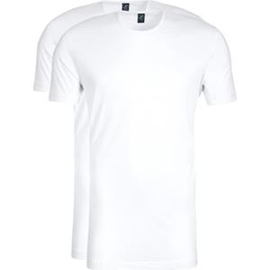 Suitable T-shirt  T-shirt Wit O-hals Obambo Bamboe 2 Pack