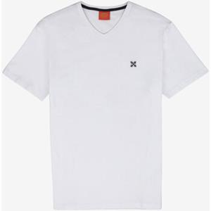Oxbow T-shirt Korte Mouw  Effen T-shirt met V-hals 4flo geborduurd op de borst TIVE
