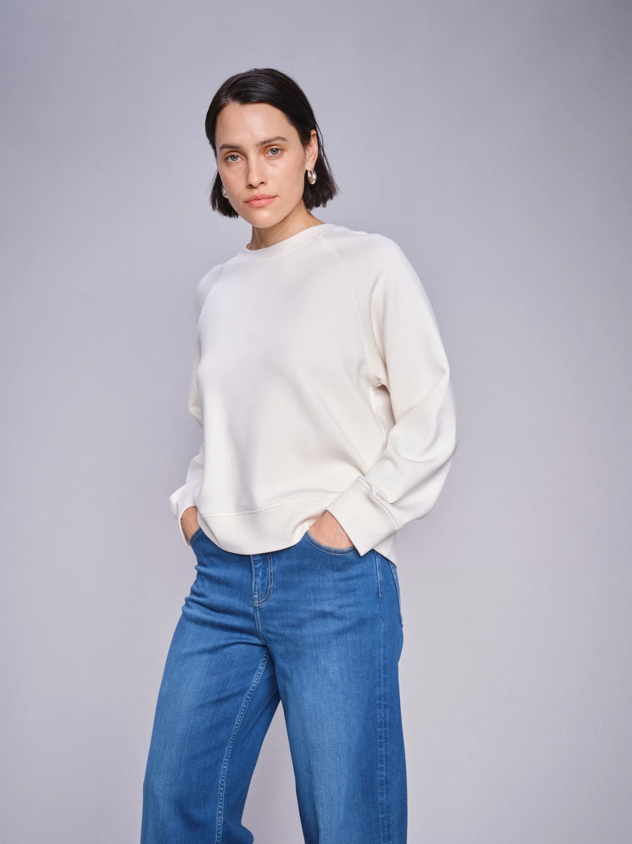 Mos Mosh 168530 180 mosmosh mm abello o-ls basic sweatshirt ecru