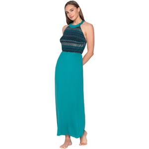 Luna Jurk  Zomerse lange jurk met blote rug Topaz Splendida