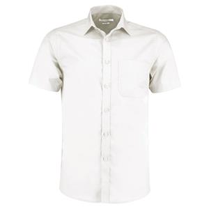 Kustom Kit Dames poplin klassiek overhemd met korte mouwen