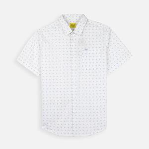 Oxbow Overhemd Lange Mouw  Microprint shirt met korte mouwen GEO