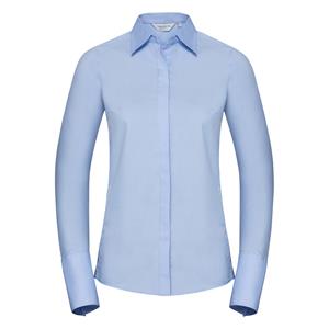 Russell Athletic Dames ultimate stretch slim shirt met lange mouwen