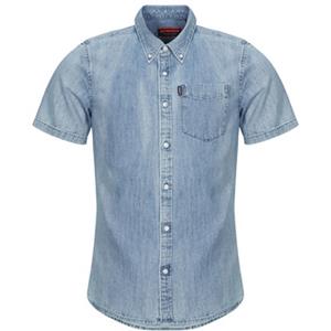 Superdry Overhemd Korte Mouw  DENIM