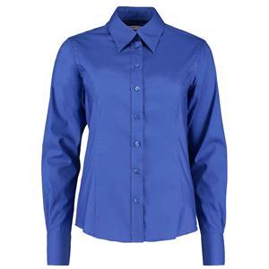 Kustom Kit Dames zakelijk oxford getailleerde overhemd met lange mouwen