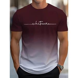 HerSight Vibrant Gradient Comfy Tee - Soft Breathable Round Neck Short Sleeve Fashion Top for Spring Summer Holiday Leisure Vacation S blauw