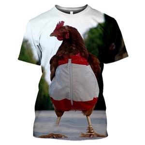 Chengyu Zomer Heren T-shirts Pluimvee Kip Cartoon T-shirt Harajuku Korte Mouw Animatie Streetwear Herenkleding T-shirts 3XL