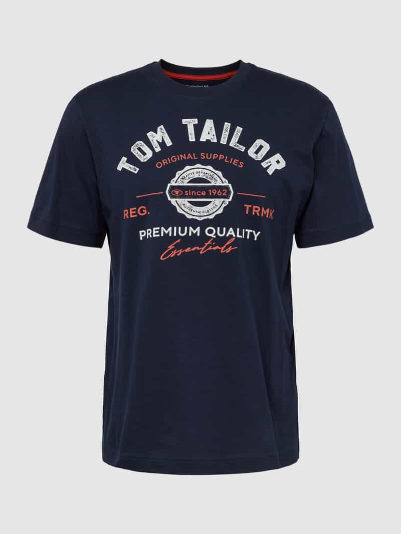 Tom Tailor T-shirt met grote logo-frontprint