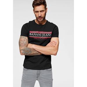 Bruno Banani T-shirt korte mouwen, smal gesneden, bedrukt, ronde hals