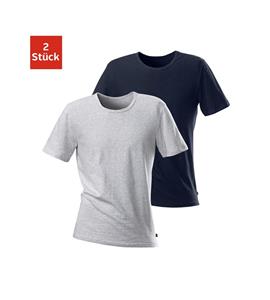H.I.S T-shirt met ronde hals perfect als ondershirt (Set van 2)