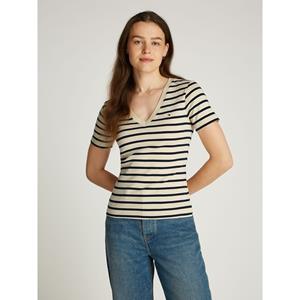 Tommy Hilfiger T-shirt SLIM CODY V-NK SS met geborduurd logo