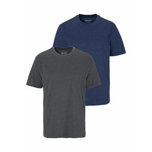 Man's World Shirt met ronde hals Korte mouwen, basic stijl, van katoenmix, 2-pack (2-delig, Set van 2)