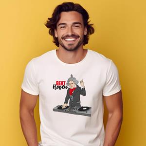 Le Roi du Tshirt T-shirt Homme - BEAT HOVEN S wit