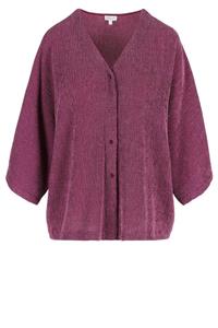 Améline Vleermuisblouse In Reliëfstof Met Stretch