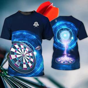 Wendy 3 Bar Darts Draaitafel Grafisch Heren T-shirt 3D Target Print Grappige O-hals T-shirts Tops Zomer Casual Streetwear Pullover Mannelijk S