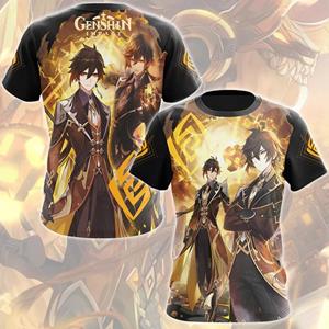 ETST 05 Genshin Impact Raiden Shogun 3D Print T-Shirts Men Women Casual Tshirt Short Sleeve Oversized Harajuku Tee Tops Kids Clothing 2XL