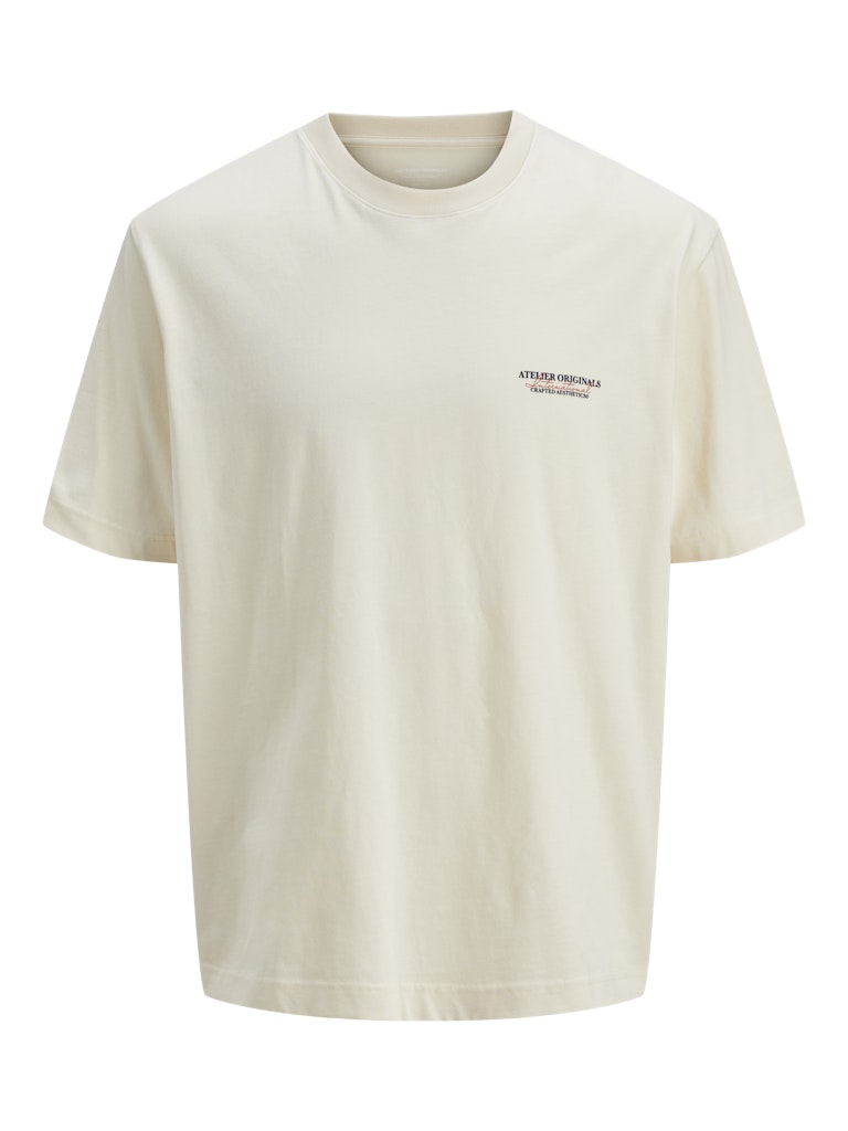 Jack & Jones jorislington type tee ss crew neck 12273640 antique white