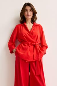 Améline Wijde Tuniekblouse Met Overslag