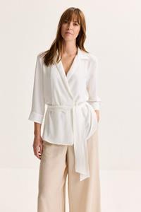 Améline Wijde Tuniekblouse Met Overslag