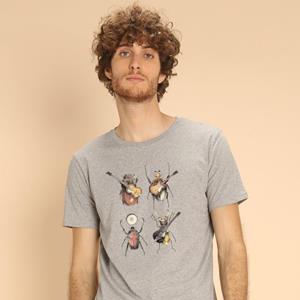 Le Roi du Tshirt T-shirt Homme - BEETLES S heide grijze kleur
