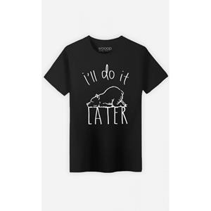 Le Roi du Tshirt T-shirt Homme - I'LL DO IT LATER S zwart