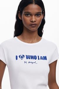 desigual Who I Am T-shirt - WHITE