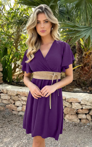 The Musthaves Florence Jurk Dark Purple 2.0