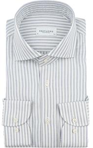 Profuomo Overhemd Streep Cutaway Blue