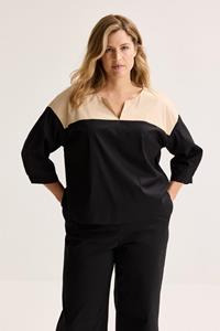 Mayerline Colourblocking Blouse In Katoenmix Met Stretch
