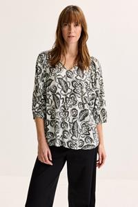 Mayerline Wijde Tweekleurige Blouse In Crêpe