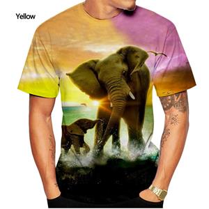 ForYourBeauty 3D Animal T-shirt Man 3D-printen Tees O-hals T-shirts Hiphop Heren Casual Korte Mouw Zwarte T-shirts Zomertop S