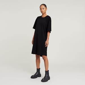 G-Star RAW Saddle Sleeve Loose T-Shirt Jurk - Zwart - Dames