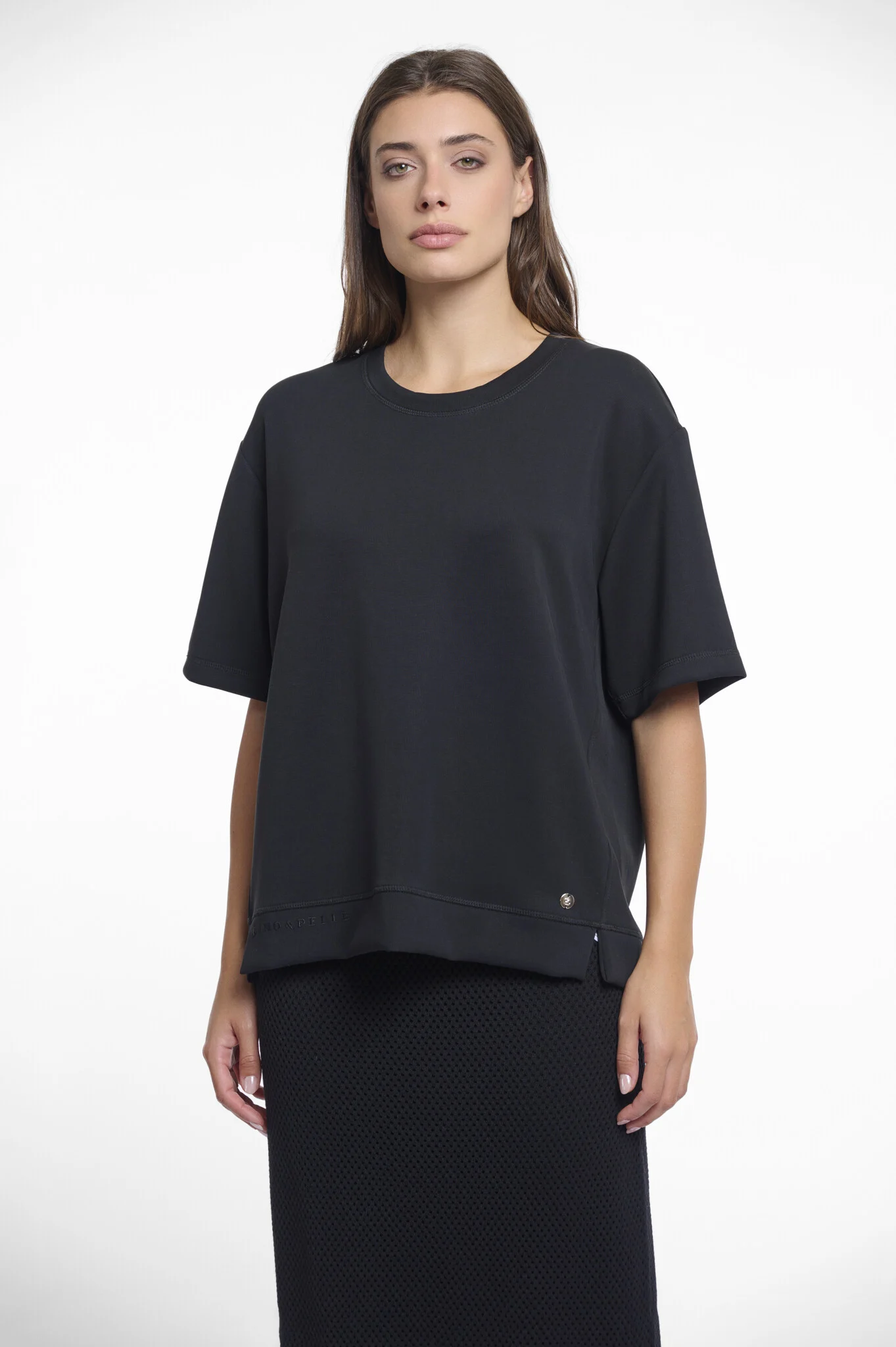 Rino & Pelle Amira.7002522 rino en pelle half sleeve sweatshirt black