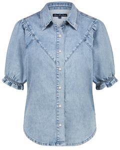 Red Button Blouse lange mouw srb4549