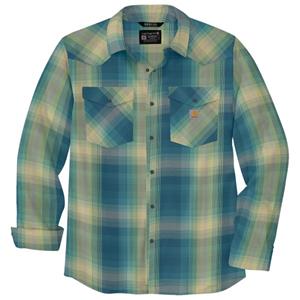 Carhartt  Snap-Front Plaid Shirt - Overhemd, turkoois