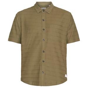KnowledgeCotton Apparel  Loose S/S Solid Striped Jersey - Overhemd, beige