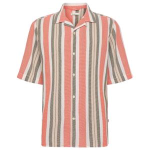 KnowledgeCotton Apparel  Box S/S Striped Cotton Shirt - Overhemd, roze