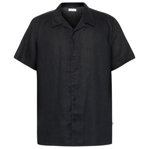 KnowledgeCotton Apparel  Box S/S Linen Shirt - Overhemd, zwart