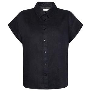 KnowledgeCotton Apparel  Women's Aster Fold Up S/S - Blouse, zwart