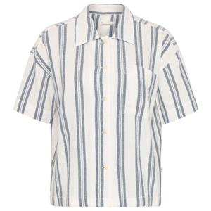 KnowledgeCotton Apparel  Women's Striped S/S Shirt - Blouse, wit/grijs