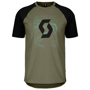 Scott  Icon Raglan S/S - T-shirt, olijfgroen