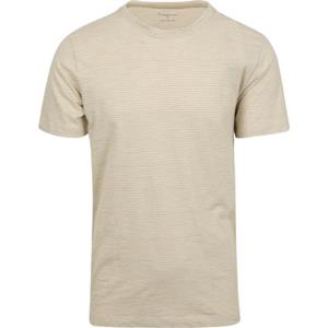 KnowledgeCotton Apparel  Narrow Striped Slub Tee - T-shirt, wit