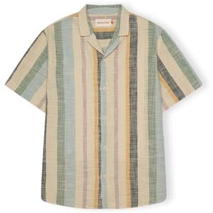 Rvlt Revolution Overhemd Lange Mouw  Cuban Shirt S/S 3918 - Dustgreen