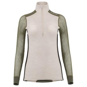 Aclima  Women's WoolNet Hybrid Mockneck - Merino-ondergoed, grijs